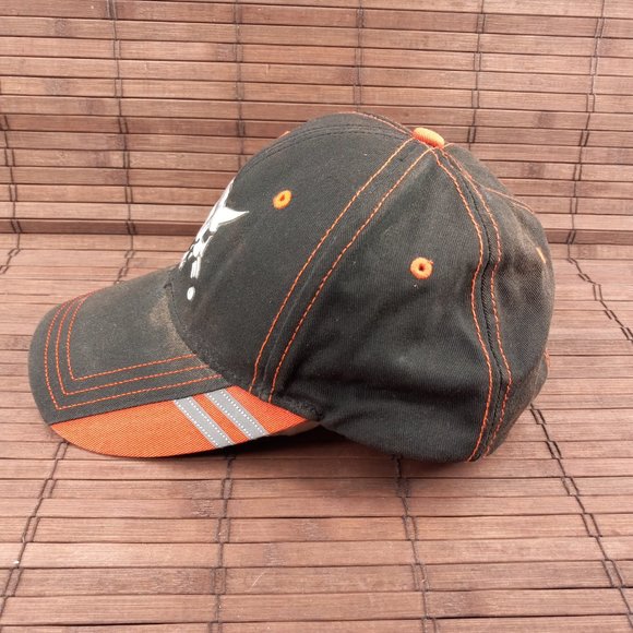 Bobcat Liquid Metal Black Orange Hat Baseball Cap 250296 - Picture 9 of 13